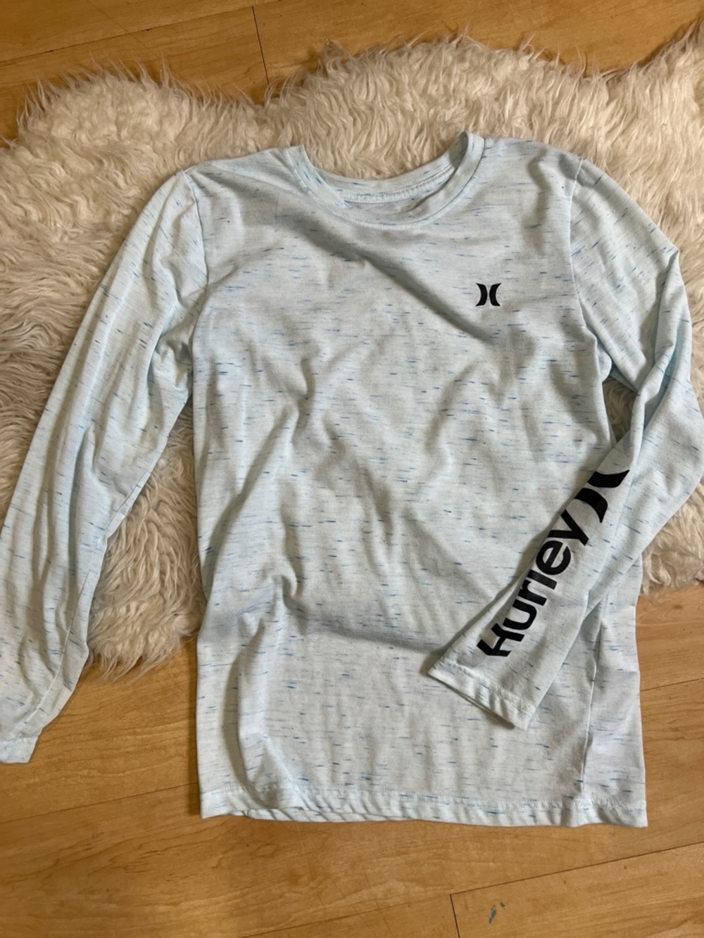 Hurley Pale Blue Speckle Long Sleeve Shirt